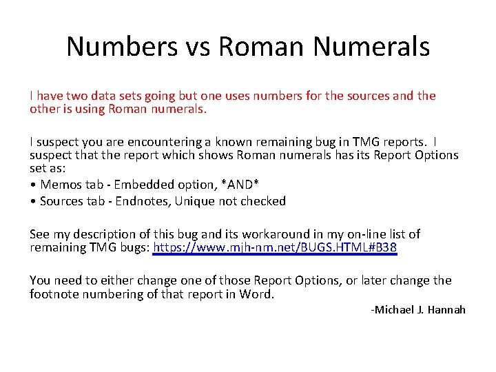 Numbers vs Roman Numerals I have two data sets going but one uses numbers