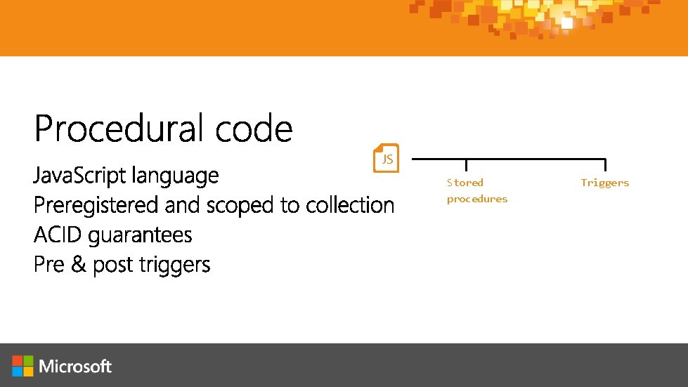 JS Stored procedures Triggers 