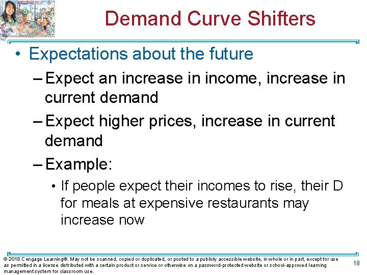 Demand Curve Shifters • Expectations about the future – Expect an increase in income,