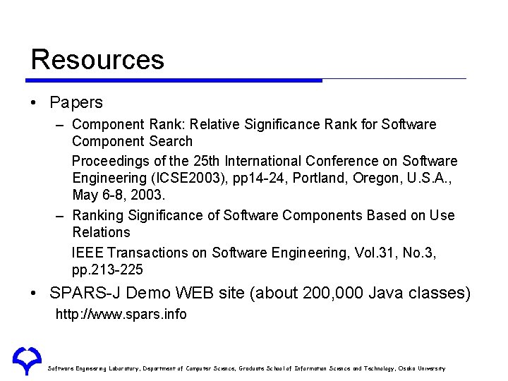Resources • Papers – Component Rank: Relative Significance Rank for Software Component Search Proceedings Resources • Papers – Component Rank: Relative Significance Rank for Software Component Search Proceedings