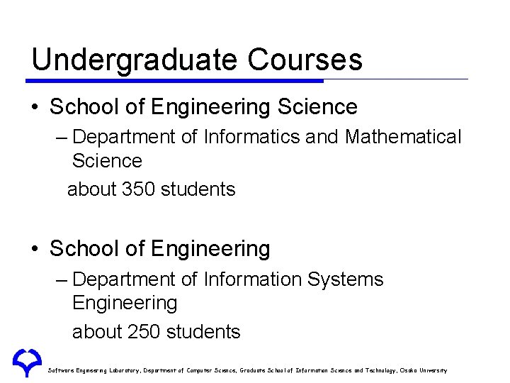 Undergraduate Courses • School of Engineering Science – Department of Informatics and Mathematical Science