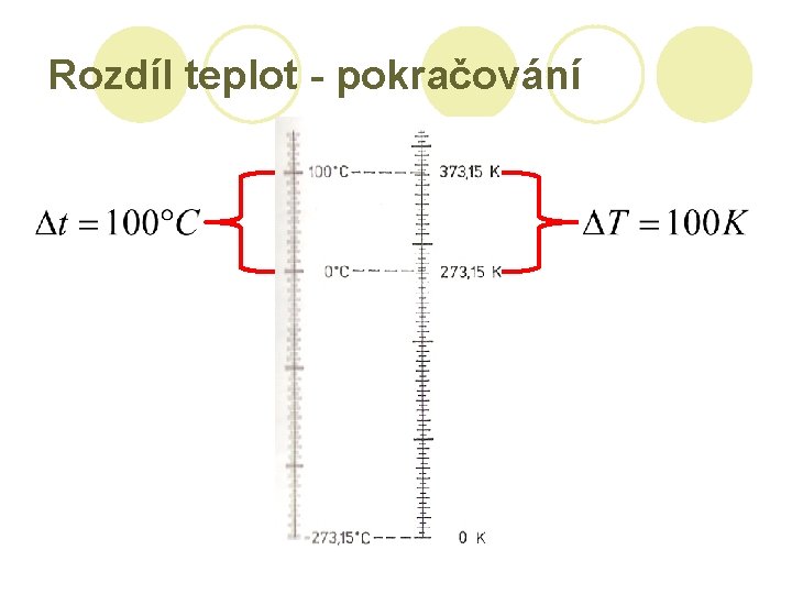 Rozdíl teplot - pokračování 