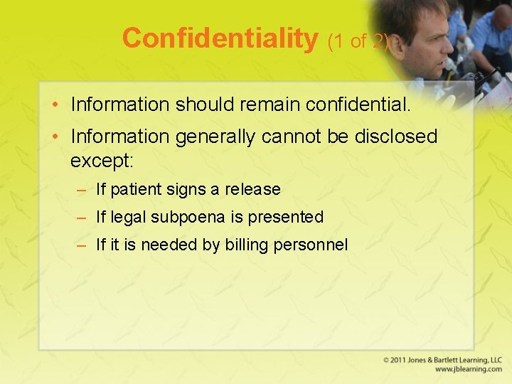 Confidentiality (1 of 2) • Information should remain confidential. • Information generally cannot be Confidentiality (1 of 2) • Information should remain confidential. • Information generally cannot be