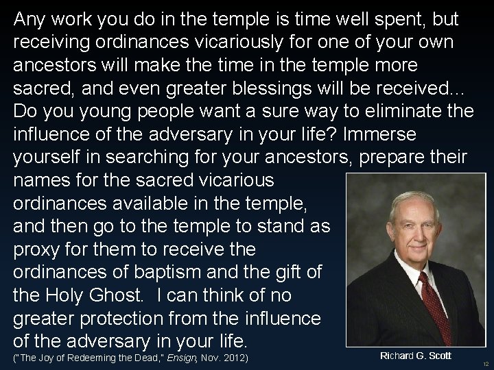 Any work you do in the temple is time well spent, but receiving ordinances