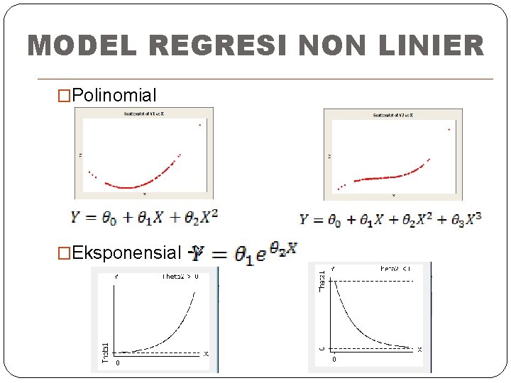 MODEL REGRESI NON LINIER �Polinomial �Eksponensial 