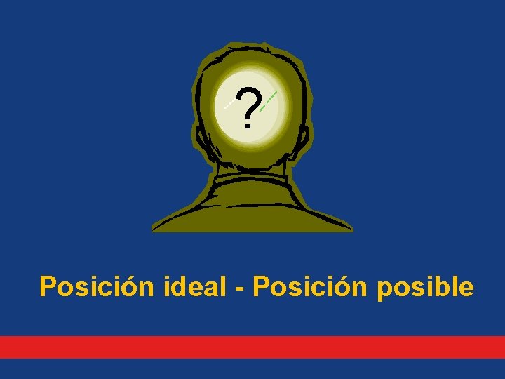 ? Posición ideal - Posición posible 