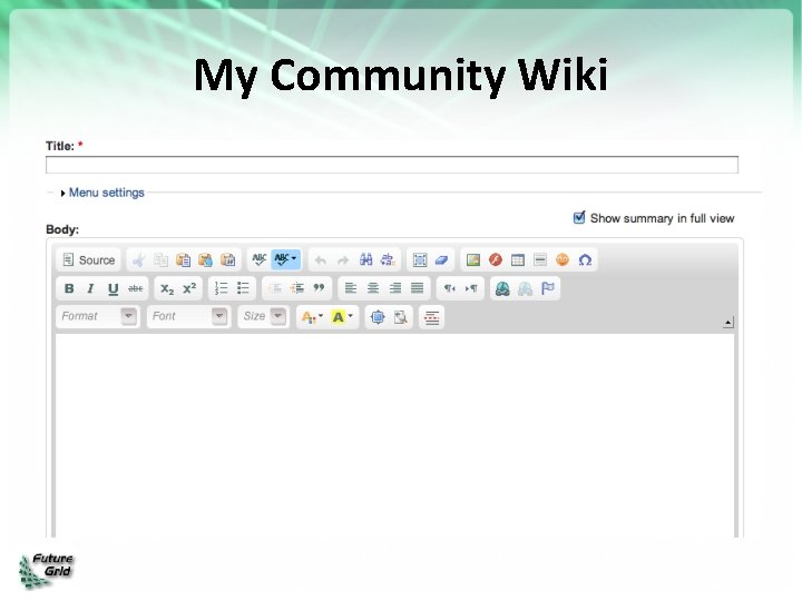 My Community Wiki 