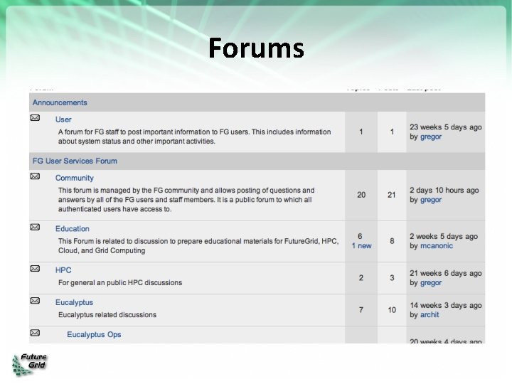 Forums 