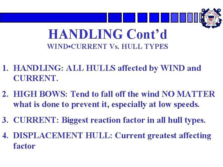 Seamanship Ch 5 Boat Handling References Chapmans And
