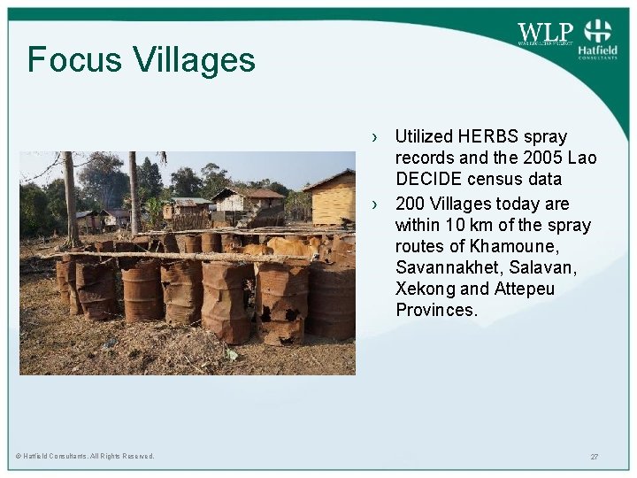 Focus Villages › Utilized HERBS spray records and the 2005 Lao DECIDE census data