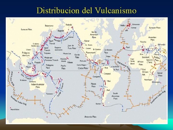 Distribucion del Vulcanismo 