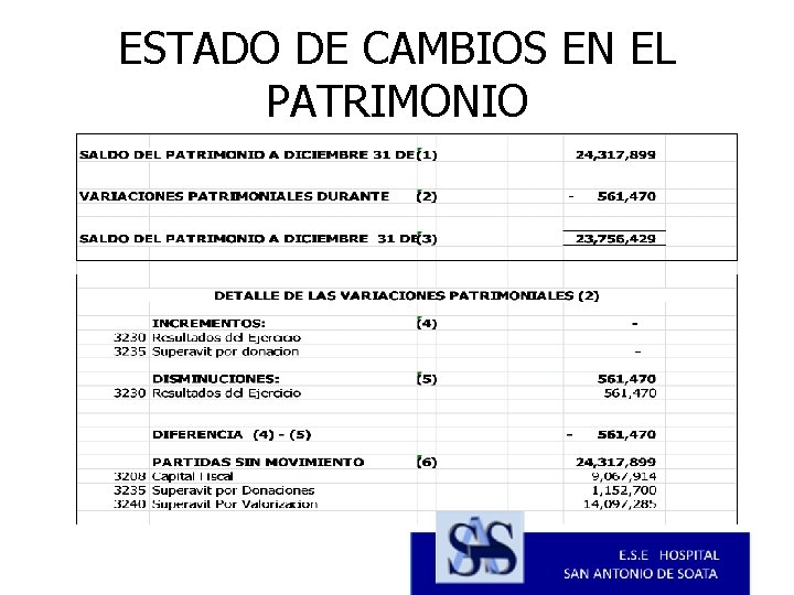 ESTADO DE CAMBIOS EN EL PATRIMONIO 