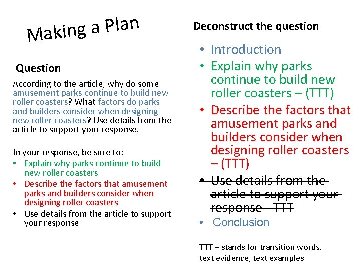 n a l P a g Makin Question According to the article, why do