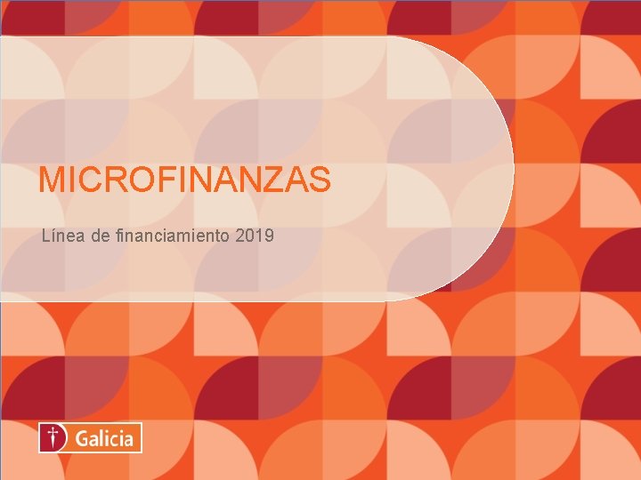 MICROFINANZAS Línea de financiamiento 2019 