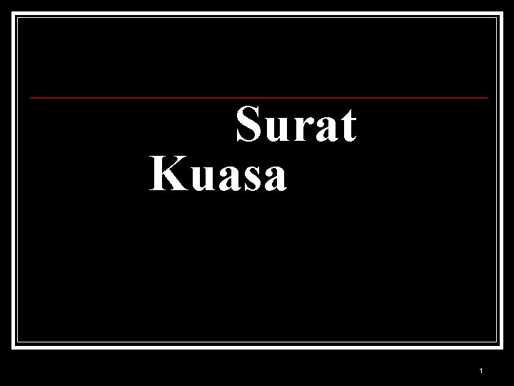 Surat Kuasa 1 