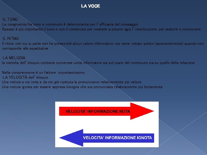 LA VOCE • IL TONO La congruenza fra tono e contenuto è determinante per LA VOCE • IL TONO La congruenza fra tono e contenuto è determinante per
