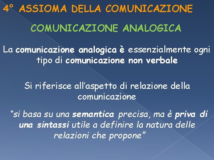 Psicologia e Psicopatologia della comunicazione Il soggetto umano