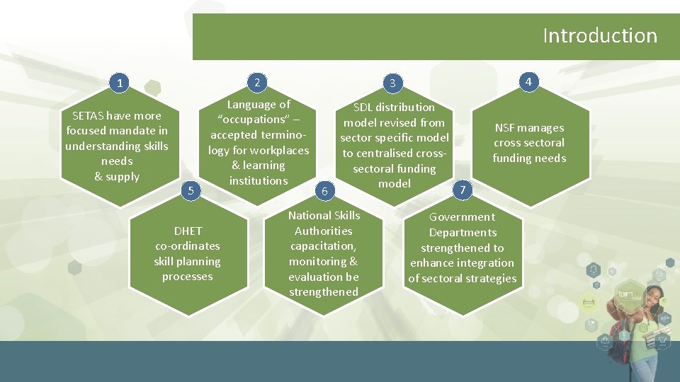 Introduction 1 2 3 4 SETAS have more focused mandate in understanding skills needs