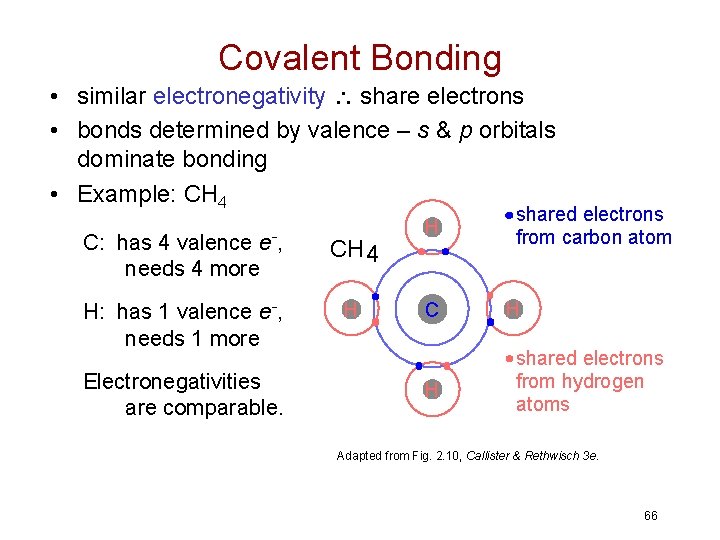 Covalent Bonding • similar electronegativity share electrons • bonds determined by valence – s