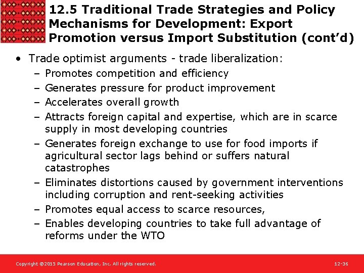 12. 5 Traditional Trade Strategies and Policy Mechanisms for Development: Export Promotion versus Import