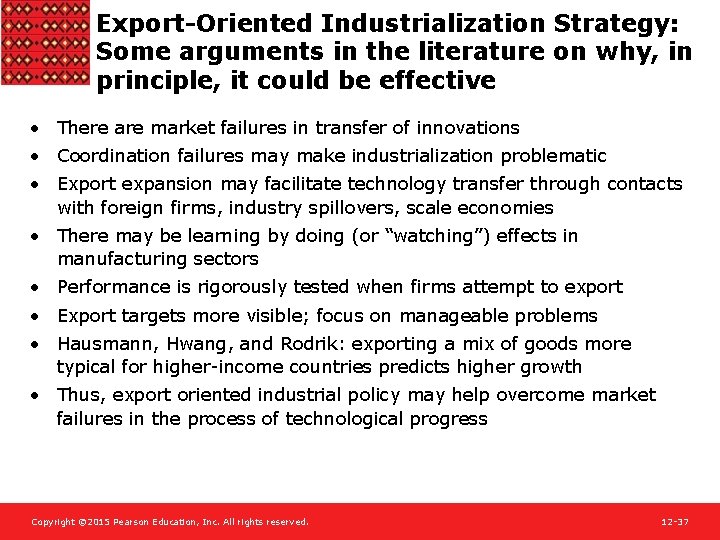 Export-Oriented Industrialization Strategy: Some arguments in the literature on why, in principle, it could