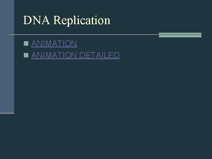 DNA Replication n ANIMATION DETAILED 