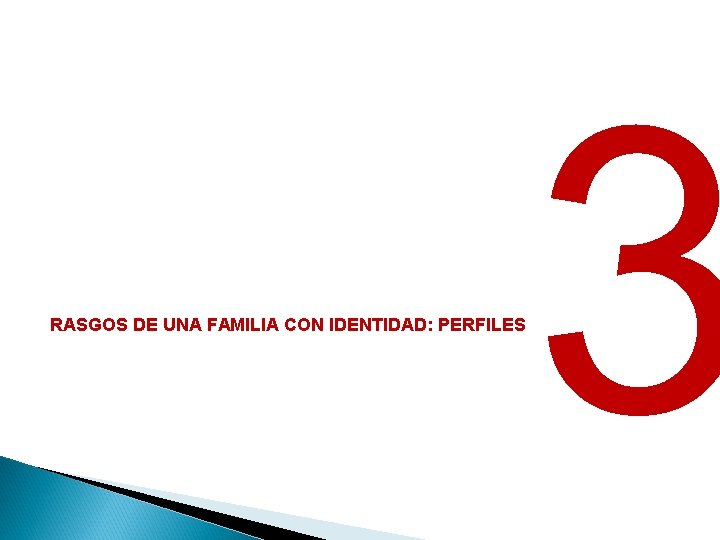 RASGOS DE UNA FAMILIA CON IDENTIDAD: PERFILES 3 