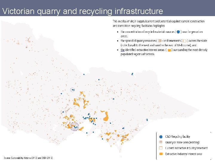 Victorian quarry and recycling infrastructure 