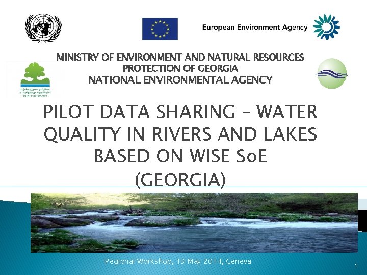 MINISTRY OF ENVIRONMENT AND NATURAL RESOURCES PROTECTION OF GEORGIA NATIONAL ENVIRONMENTAL AGENCY PILOT DATA MINISTRY OF ENVIRONMENT AND NATURAL RESOURCES PROTECTION OF GEORGIA NATIONAL ENVIRONMENTAL AGENCY PILOT DATA