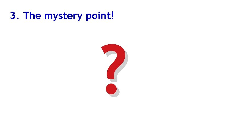 3. The mystery point! ? 
