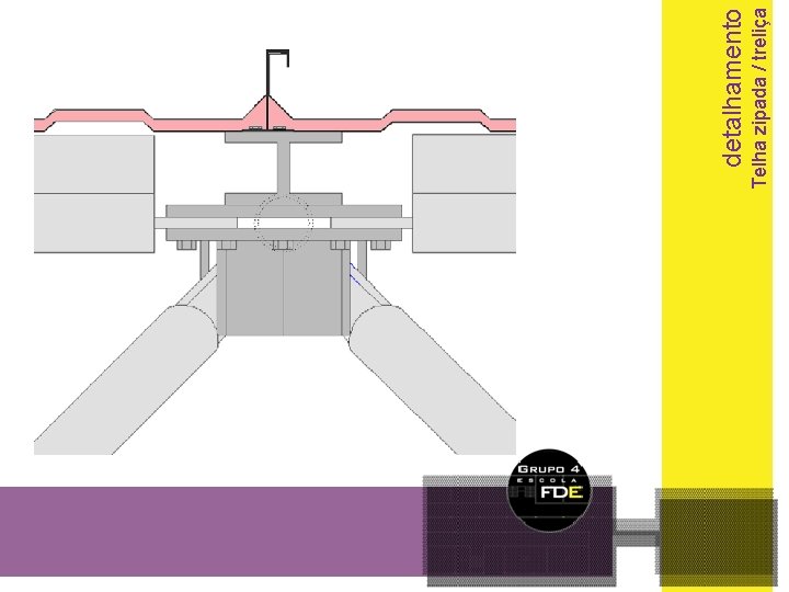 Telha zipada / treliça detalhamento 