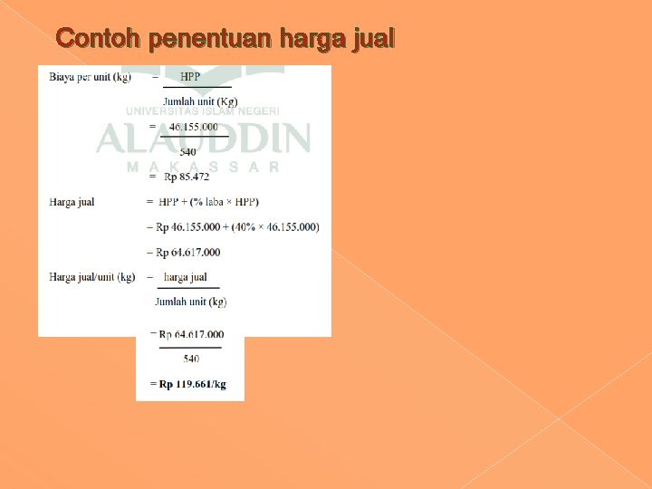 Contoh penentuan harga jual Contoh penentuan harga jual