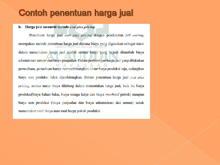 Contoh penentuan harga jual Contoh penentuan harga jual