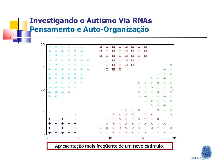 Investigando o Autismo Via RNAs Pensamento e Auto-Organização Apresentação mais freqüente de um novo