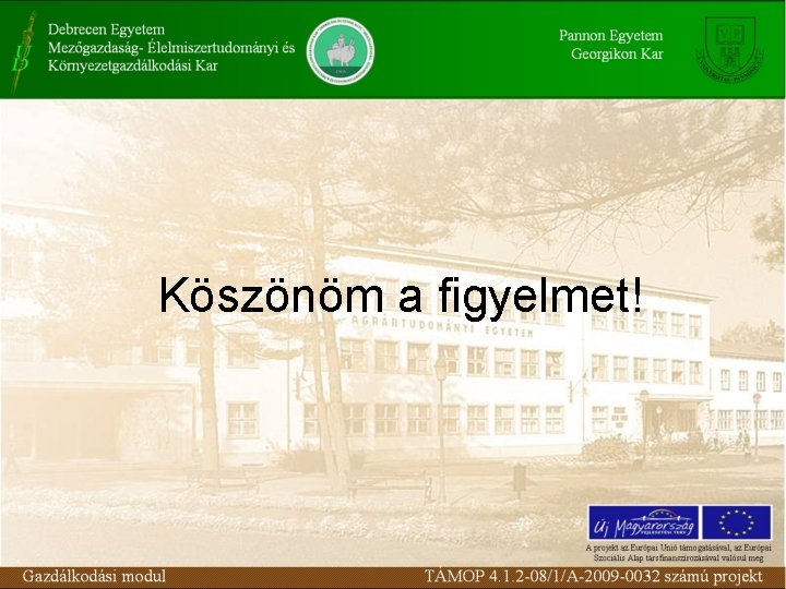 Köszönöm a figyelmet! 