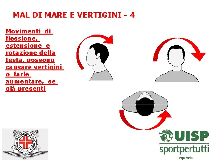 MAL DI MARE E VERTIGINI - 4 Movimenti di flessione, estensione e rotazione della