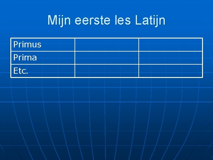 Mijn eerste les Latijn Primus Prima Etc. 