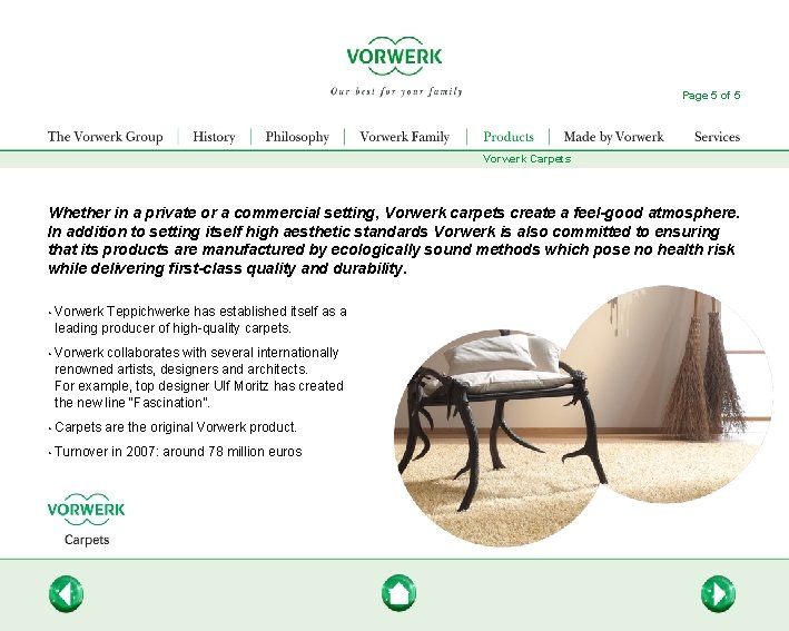 Page 5 of 5 Vorwerk Carpets Whether in a private or a commercial setting, Page 5 of 5 Vorwerk Carpets Whether in a private or a commercial setting,