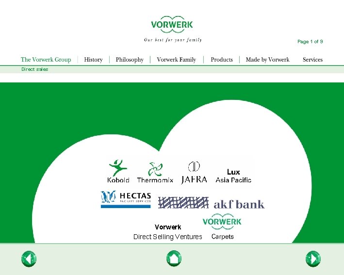 Page 1 of 9 Direct sales Vorwerk Direct Selling Ventures Page 1 of 9 Direct sales Vorwerk Direct Selling Ventures