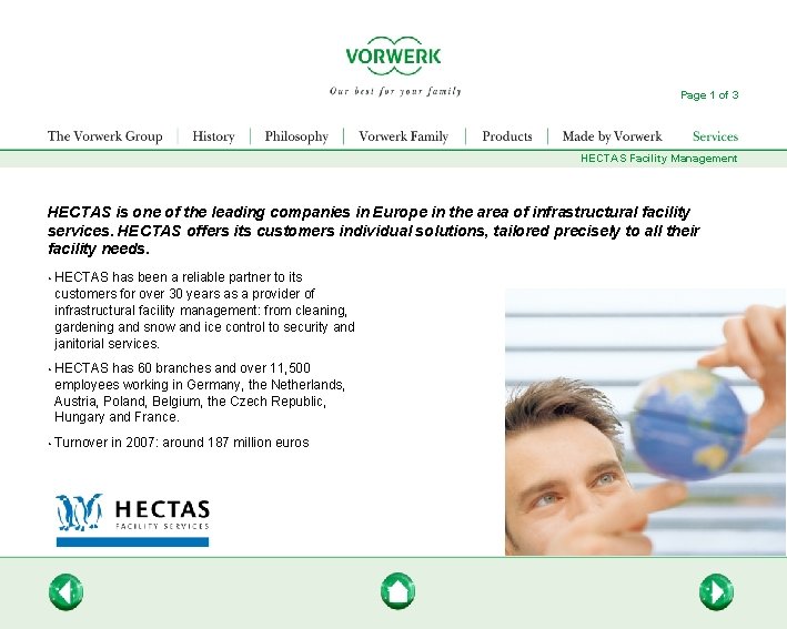 Page 1 of 3 HECTAS Facility Management HECTAS is one of the leading companies Page 1 of 3 HECTAS Facility Management HECTAS is one of the leading companies