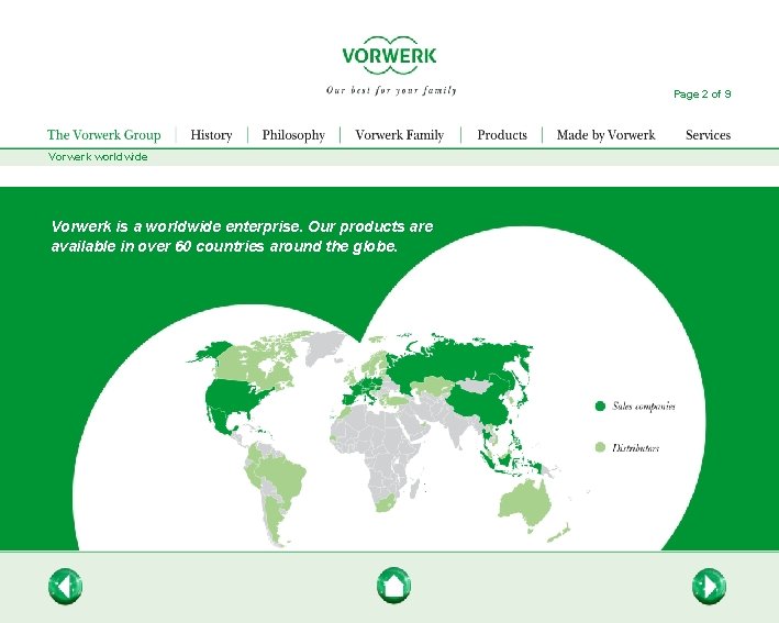 Page 2 of 9 Vorwerk worldwide Vorwerk is a worldwide enterprise. Our products are Page 2 of 9 Vorwerk worldwide Vorwerk is a worldwide enterprise. Our products are
