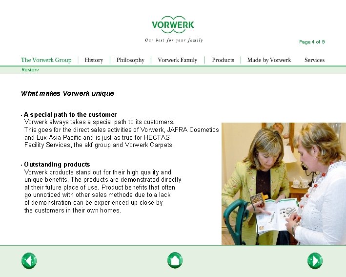 Page 4 of 9 Review What makes Vorwerk unique • A special path to Page 4 of 9 Review What makes Vorwerk unique • A special path to
