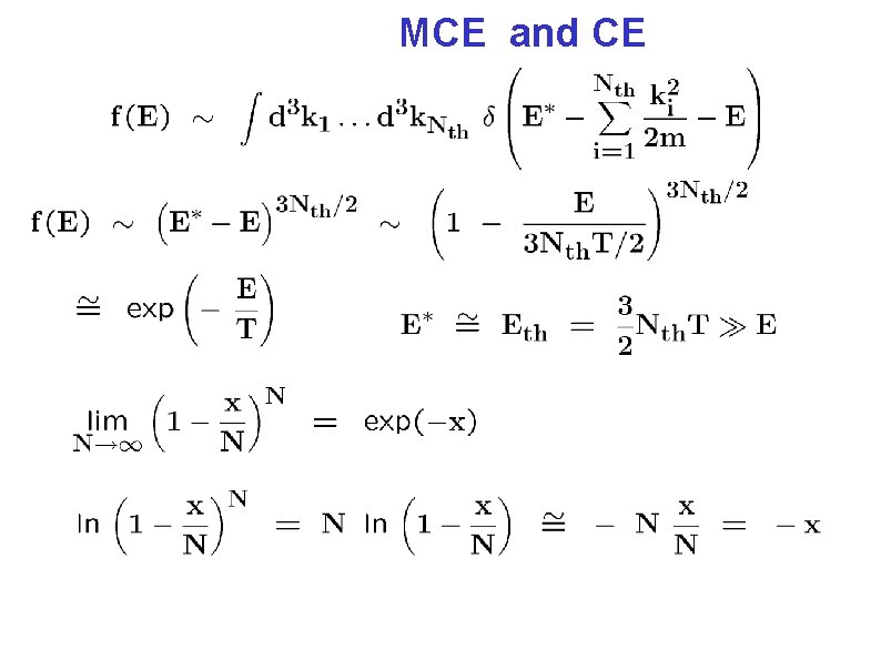 MCE and CE 