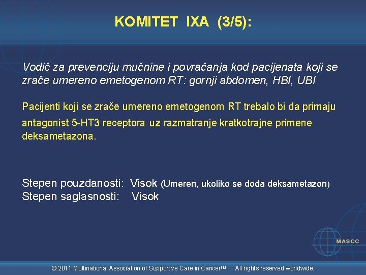 KOMITET IXA (3/5): Vodič za prevenciju mučnine i povraćanja kod pacijenata koji se zrače