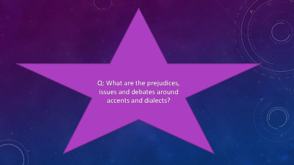 Q: What are the prejudices, issues and debates around accents and dialects? 