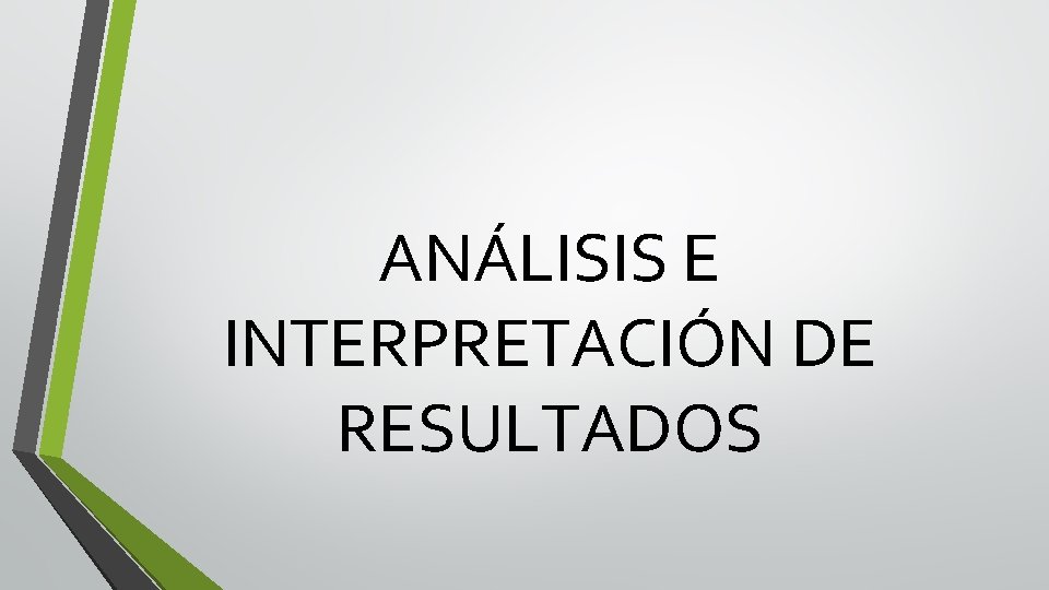 ANÁLISIS E INTERPRETACIÓN DE RESULTADOS 