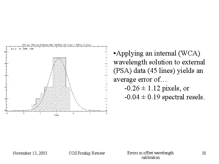  • Applying an internal (WCA) wavelength solution to external (PSA) data (45 lines)