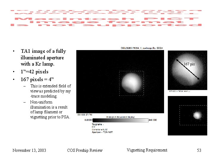  • • • TA 1 image of a fully illuminated aperture with a