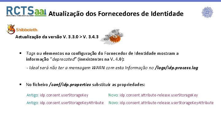 Atualização dos Fornecedores de Identidade Actualização da versão V. 3. 3. 0 > V. Atualização dos Fornecedores de Identidade Actualização da versão V. 3. 3. 0 > V.
