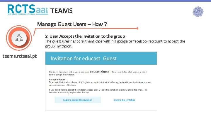 TEAMS Manage Guest Users – How ? 2. User Accepts the invitation to the TEAMS Manage Guest Users – How ? 2. User Accepts the invitation to the